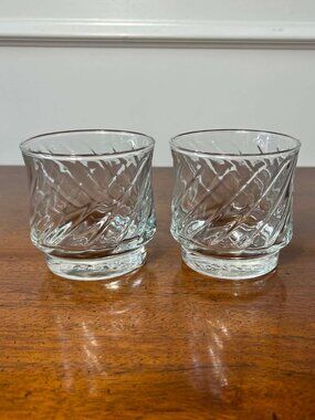 Tang Anchor Hocking swirl glasses